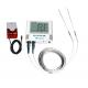 Portable Dual PT100 External Sensor up to 200 degree 0.3 degree accuracy Temperature  Data Logger