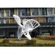 6.5M Height Painted Stainless Steel Metal Sculpture For Square Decoration