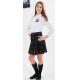 girls school blouses white Cotton School Uniforms with waistband