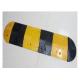 1 Meter Black Yellow Road Safety Rubber Speed Hump