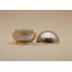 Ball Shape Cosmetic Cream Containers , Gold Circle Empty Makeup jars