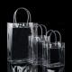 13x7x15cm Garment Plastic Packaging Bags PVC Transparent Tote Bag With Handle Button
