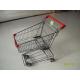4x4 Inch Wire Shopping Trolley With Customized Logo On Handle , Coin Lock