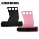 Pink Crossfit Hand Grips 2.25mm 3 Holes Gymnastic Palm Guards Suede Microfiber Leather