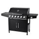 Camping Rotisserie Gas Grill with 7 Burners 36.8kg Weight and Powder Coated Finish
