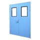 Blue Dust Free Steel Plate Automatic Swing Double Cleanroom Door