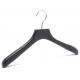 High Quality Luxury black Wooden Suit Hanger Top Clothes Wood Hanger with anti slip