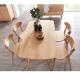 Natural Color Solid Wood Table Home Furniture Customized Size for Dining Room