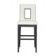 American styleSolid wood frame white pu/leather upholstery wooden barstool