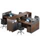 ISO9001/ISO14001 Certified Staff Office Desk and Chair Combination for 2 or 4 People
