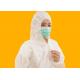 Fire Retardant Non Woven Coverall Eco Friendly For Painters / Decoration Workers