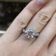 18K Real Gold Lab Grown Diamond Rings IGI Certified for Engagement Wedding