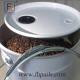 Coffee Roasting 10 Litre 5 Gallon Metal Pail With Vent Hole And Lever Lock Ring Lid