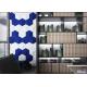 200*230mm Decorative Bathroom Floor Tiles , Hexagon Blue Ceramic Tile