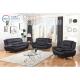 Hot Sale Black New Elegance 3Pcs Luxury Home Chair Recliner Sofa Set Leather Sofa Living Room Furniture
