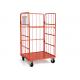 High Gloss 6.0mm Wire 50*100 Mesh Roll Container Trolley