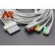 IEC Holter Cable Schiller Lux 5 Lead ECG Cable With Leadwires