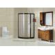 Black Aluminum Alloy Framed Shower Boxes Tempered Glass CE Certification with Shelf