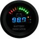 Round battery gauge Arc LED line 10 Bar Digital Battery Discharge Indicator electric LSV NSV golf carts 5V up to 100V