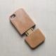 Straight Edge Cherry Wood iPhone Case Separating Type for Apple 5 / SE
