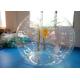 Transparent Inflatable Bubble Soccer , Yellow Handle / Straps / Rope Bubble Bump Soccer
