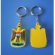 UAE National Day Gift Yellow Eagle 3d Rubber Soft PVC Keychains / Eagle Keyrings Accept OEM