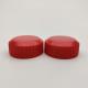 Red Ribbed Closure 32mm Double Wall Cap With Screw Lock