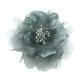 Luxurious Silver Grey Hair Flowers Decorative Flower For Wedding Dress Ball Gown and For Stage Performance