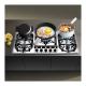2000W Built In Gas Hob 5 Burners Kitchen Stainless Steel Cooker Gas Stove