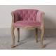 Elegant event antique wooden carved accent chair event tufted back rental leisure chair with velvet fabric