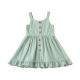 Summer Children'S Clothing Baby Girls Suspender Dress Solid Color