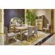 Light luxury dining room furniture Nice wood table with Leather dining chairs for Villa home interior design furniture