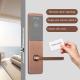 Half Auto Hotel Smart Locks Brushed Zinc Alloy RFID Card Swipe Access Door Lock