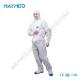 White SMS Industrial Disposable Nonwoven Coverall breathable comfortable workwear