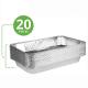 Heavy Duty Shallow Disposable Aluminum Foil Food Containers Oblong Foil Pan With  Lid