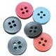 Four Hole Simple Chalk Plastic Resin Buttons 18L Customized Color For Shirt