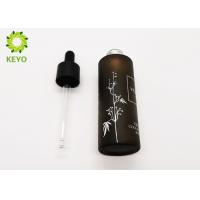 Frosted Amber Glass Empty Cosmetic Bottles 2 OZ With Matte Black Dropper