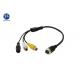 Male To Female 4 Pin Aviation Cable To RCA Video Audio Connectors Automotive Rear View Camera System