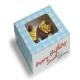 4 pcs cupcake paper box with window donut packaging paper box