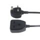 0.75M Male To Female Kettle Lead Three Phase Power Cord For UK Power Supply