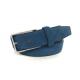 Customized Blue Men'S  1-3/8 100% Suede Leather Dress Belt