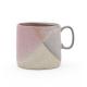 Ceramic 3D Pink and White Mug Ceramic Coffee Milk Mug with 3d reactive glaze