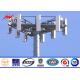Round Tapered Mast Steel Structure Mono Pole Tower , Monopole Telecom Tower