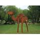 Decoration Rusty Finish Camel Metal Yard Sculptures Of Corten Steel Longlife