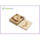 Heart Shaped Wooden USB Flash Drive Customized Logo For Promotional Gift