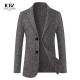 Leather Herringbone Cashmere Coat for Men Autumn and Winter Double-sided Plaid Suit Jacket