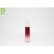 Cosmetic Lip Gloss Packaging , Gradient Red Plastic Empty Lip Gloss Case