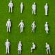 1:75 scale  model white people 2.5cm high ABS plastic  white color figures