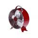 Home Or Office Red Retro Metal Fan With UK Plug / Air Cooling Desk Clock Fan