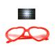 Red Heart Frame Plastic Diffraction Fireworks 3D Rainbow Glasses For Party